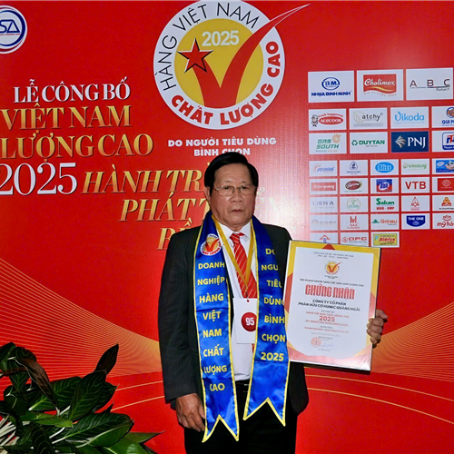 CÔNG TY CP PHÂN HỮU CƠ HUMIC QUẢNG NGÃI VINH DỰ NHẬN DANH HIỆU HÀNG VIỆT NAM CHẤT LƯỢNG CAO 2025